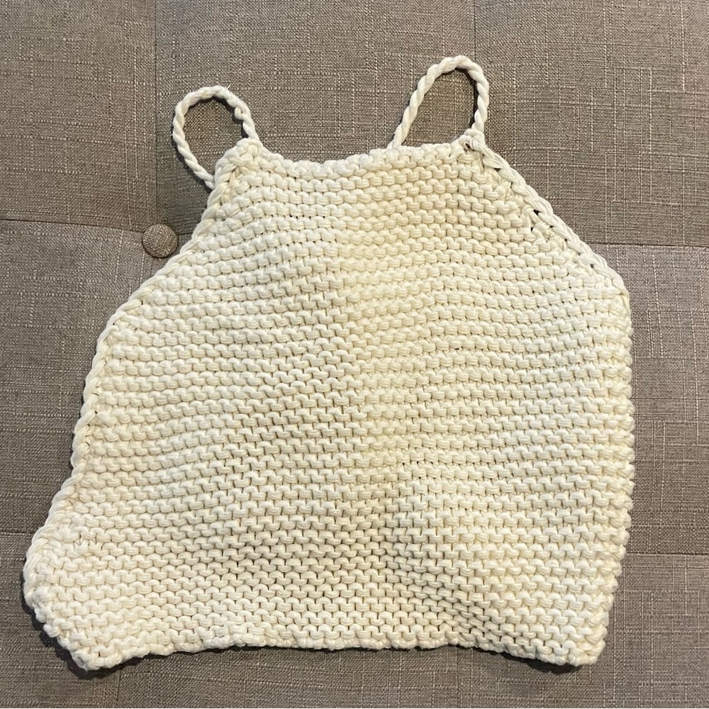 Brandy Melville Cream Knit Crop Tank